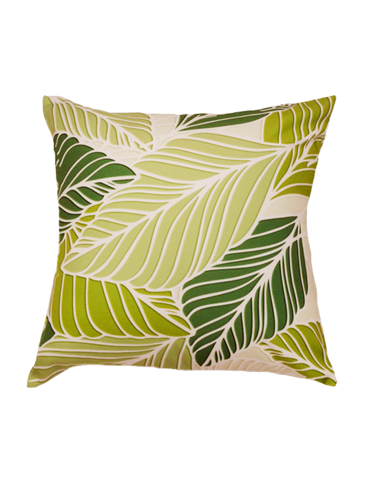 Hawaiian Leaves | Green Solid Print | 16" X 16" Inch