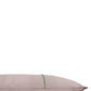 A close-up of a light taupe or dusty rose pillowcase with a thin green accent stitch, shown against a solid white background.