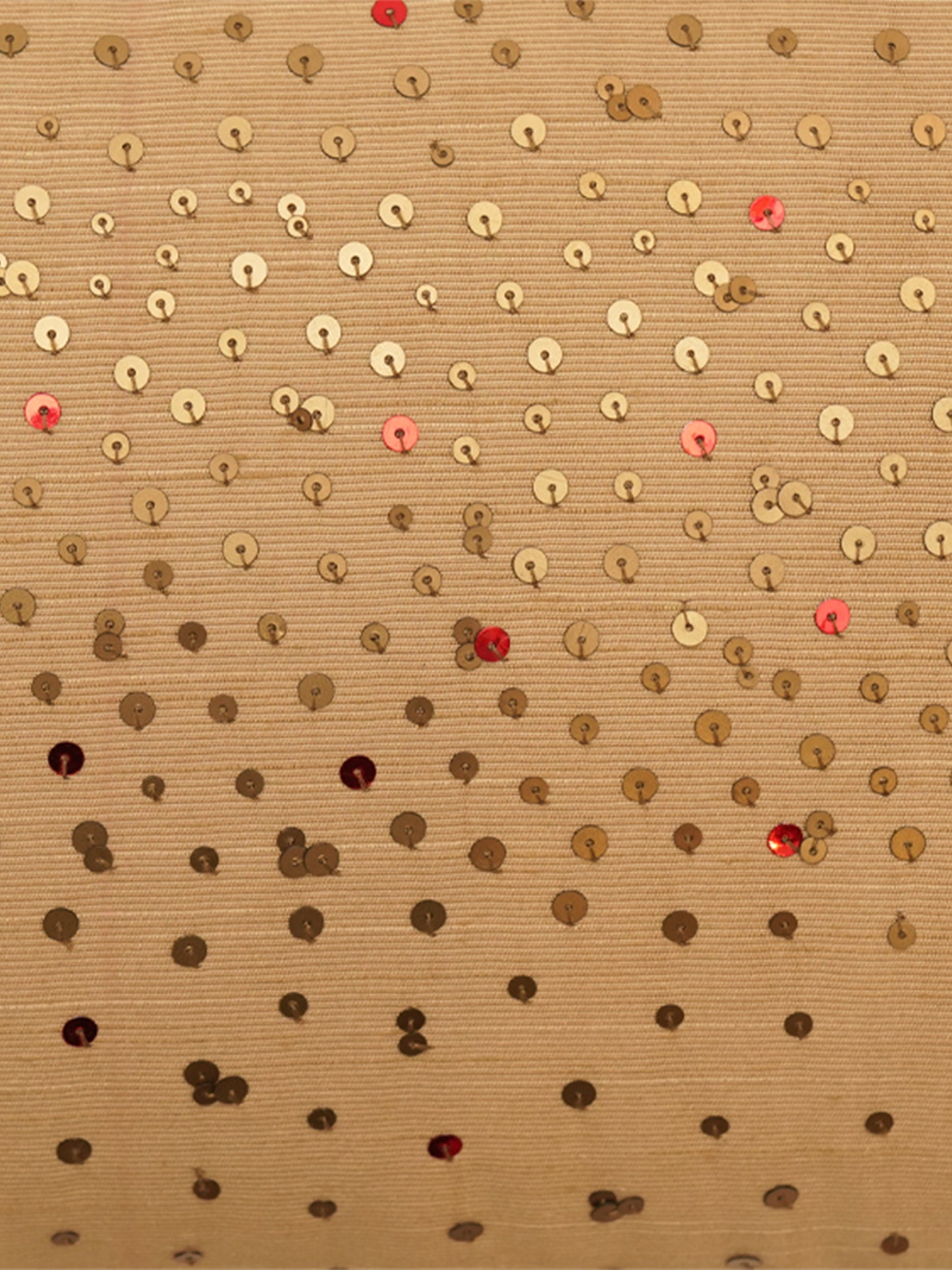 Self Textured | Golden Embellished | 100 % Polyester | 12 Inch x 12 Inch | Lumbhar Cushion Cover