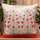 Cushion Cover Linen Silk Patchwork with Embroidery Off White - 20" X 20"