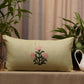 Cushion Cover 100% Linen Silk Green - 12" X 22"