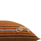 Silver Embroidered Motifs | Brown & Orange Striped | 100% Polyester | 20 Inch x 20 Inch | Cushion Cover