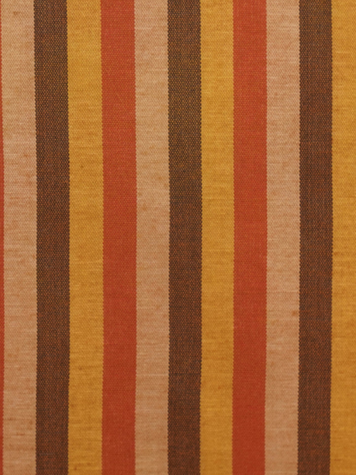 Silver Embroidered Motifs | Brown & Orange Striped | 100% Polyester | 20 Inch x 20 Inch | Cushion Cover