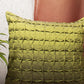 Cushion Cover Set of 3 100% Polyester Yellow And Green - "16 X 16"