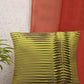 Technique Cushion Cover 100% Polyester One-Side Pleated Green - 16" X 16"