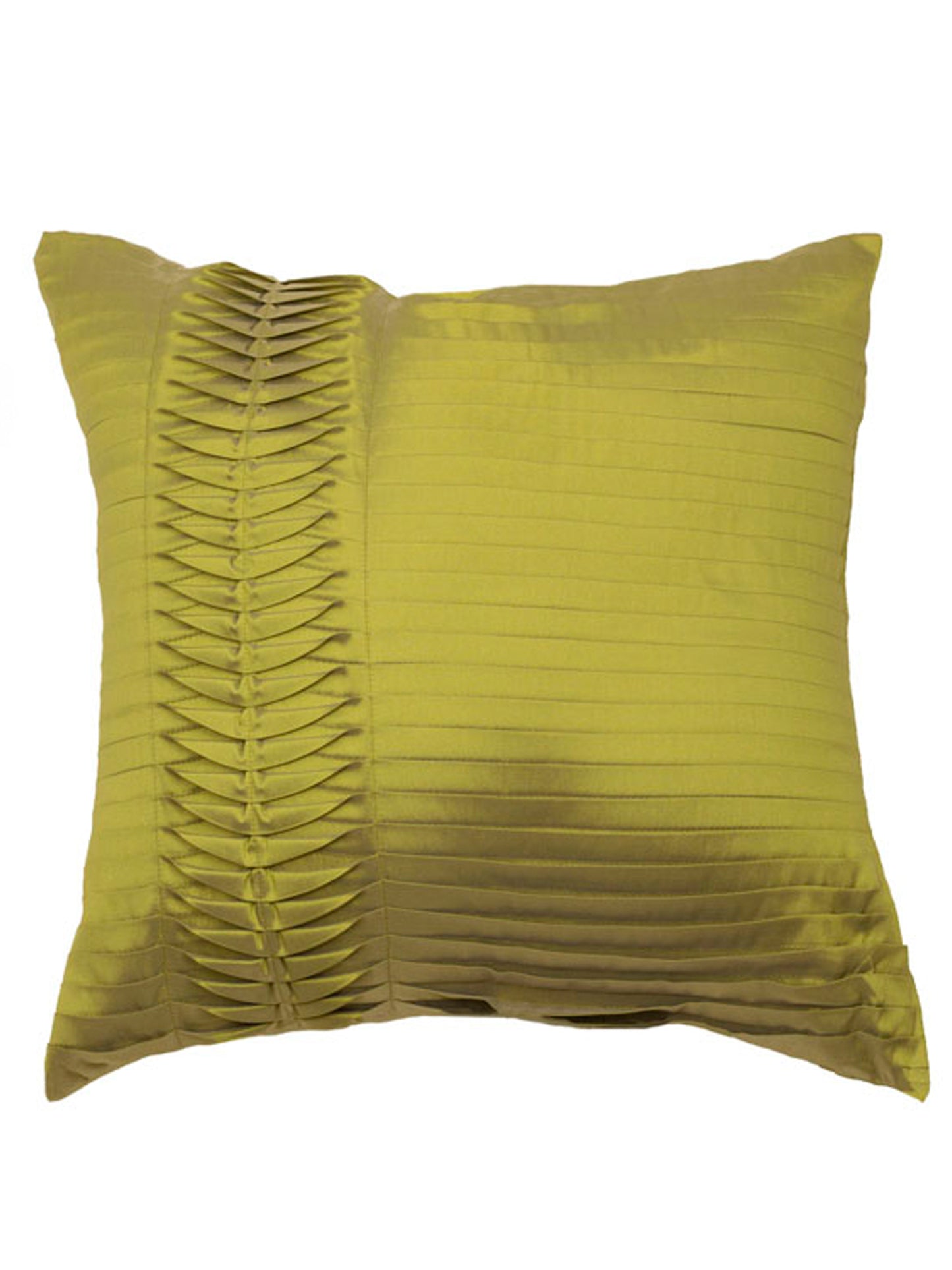 Technique Cushion Cover 100% Polyester One-Side Pleated Green - 16" X 16"