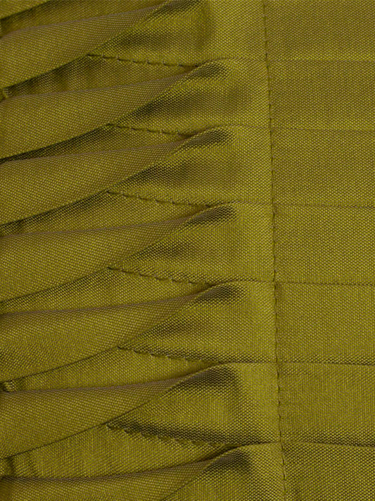 Technique Cushion Cover 100% Polyester One-Side Pleated Green - 16" X 16"