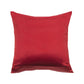 Reversable Pleated Cushion Cover | Posh Red | Standard 16 Inch x 16 Inch | Durable Polyester