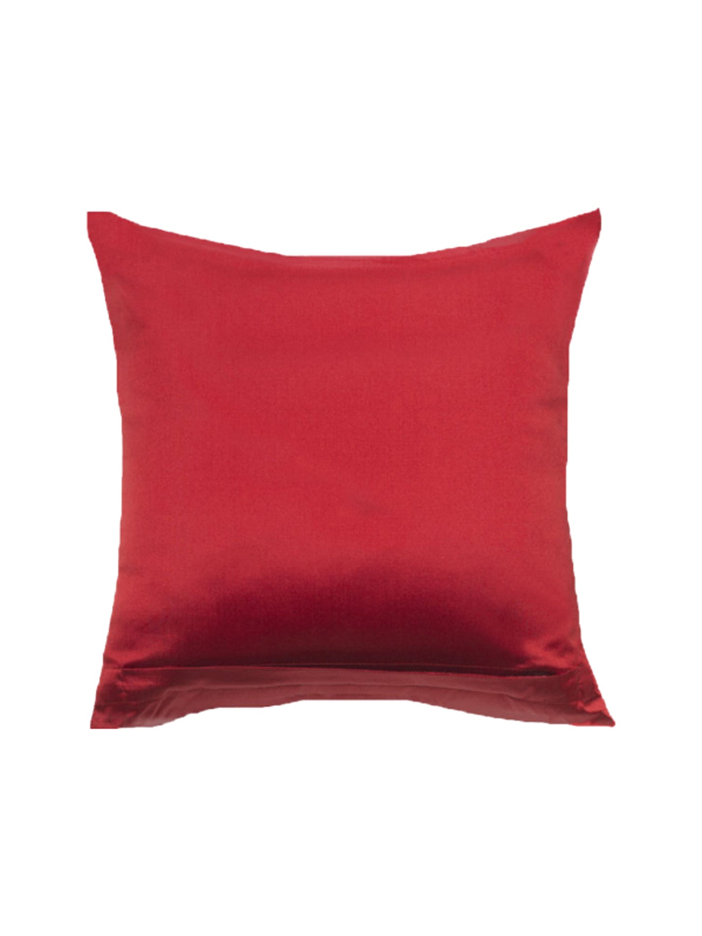 Reversable Pleated Cushion Cover | Posh Red | Standard 16 Inch x 16 Inch | Durable Polyester