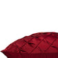 Reversable Pleated Cushion Cover | Posh Red | Standard 16 Inch x 16 Inch | Durable Polyester