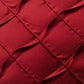 Reversable Pleated Cushion Cover | Posh Red | Standard 16 Inch x 16 Inch | Durable Polyester