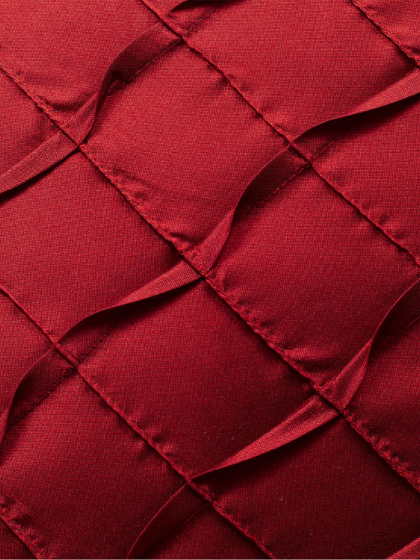 Reversable Pleated Cushion Cover | Posh Red | Standard 16 Inch x 16 Inch | Durable Polyester