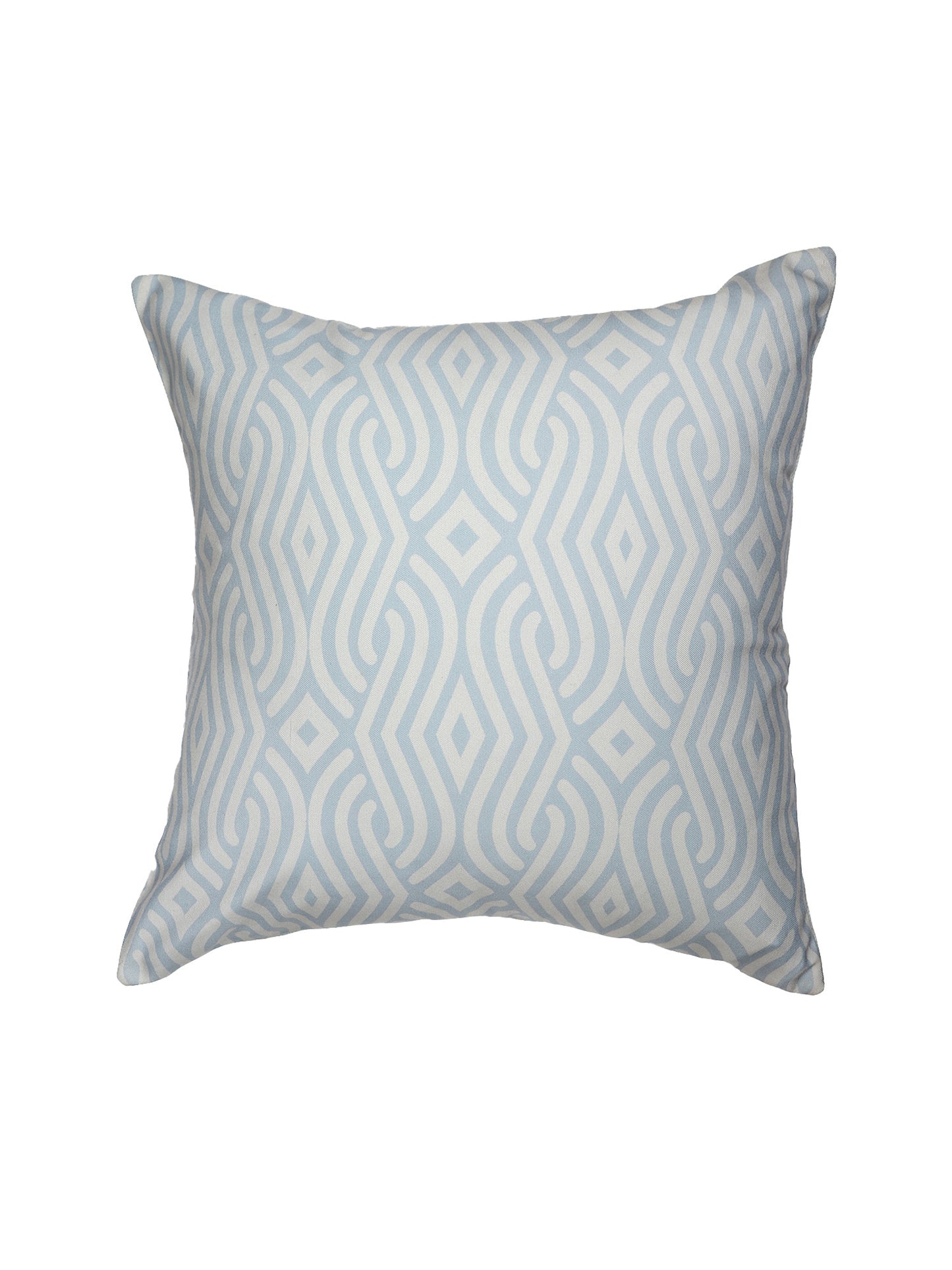 Cushion Cover with Abstract Print - Polyester Blend | Blue/Grey - 20x20in