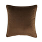 Solid Brown | Cord Piping | Velvet | 20 Inch x 20 Inch | Square Cushion Cover