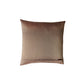A square throw pillow in a textured taupe-brown fabric, shown against a plain white background.