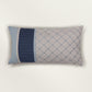 Cushion Cover Cotton Patchwork with Pleats and Embroidery of Checks - 12inches X 22inches
