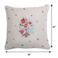 Cushion Cover Cotton Hand Embroidery Grey - 16 X 16 In