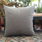 Hand Stitched Cross in Center | Embroidered Grey Cushion Cover 16 Inch x 16 Inch