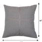 Hand Stitched Cross in Center | Embroidered Grey Cushion Cover 16 Inch x 16 Inch