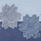 Cushion Cover Cotton Blend Floral Aari Embroidery with Patchwork Navy Blue - 16 X 16in
