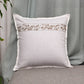 Cushion Cover Cotton Floral Embroidery White  - 16inches X 16inches
