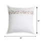 Cushion Cover Cotton Floral Embroidery White  - 16inches X 16inches