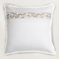 Cushion Cover Cotton Floral Embroidery White  - 16inches X 16inches