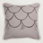 Cushion Cover Cotton Blend Floral Aari and Towel Textured Embroidery with Tassels Grey - 16inches X 16inches