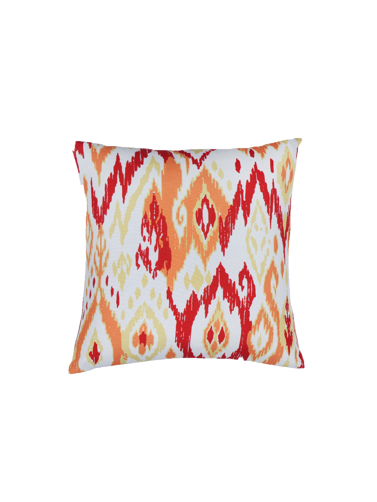 Cushion Cover for Sofa, Bed Poly Canvas Ikat Print | Multi color - 16x16in(40x40cm) (Pack of 2)