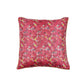 Cushion Cover for Sofa, Bed Brocade Silk Motif with Cord Piping Pink Gold  - 16x16in(40x40cm) (Pack of 1)