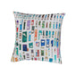 Cushion Cover with Printed Contemporary Art - Polycanvas | Multicolor - 16x16in(40x40cm) (Pack of 1)