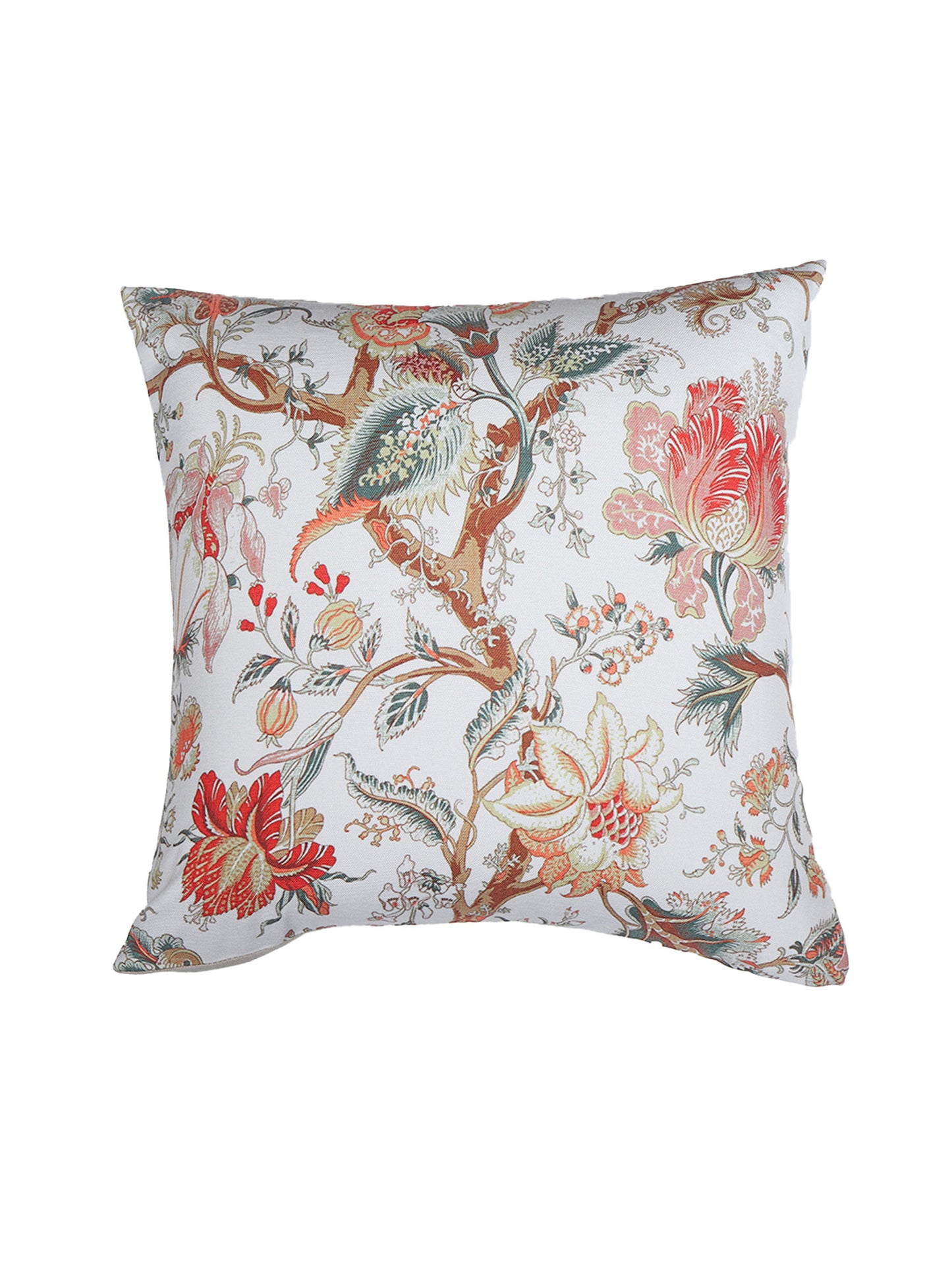 Multicolor Birds on Tree Cushion Cover - 16x16 inch Polycanvas | Nature Print Home Decor