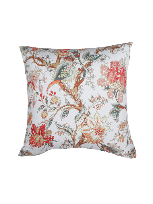 Multicolor Birds on Tree Cushion Cover - 16x16 inch Polycanvas | Nature Print Home Decor