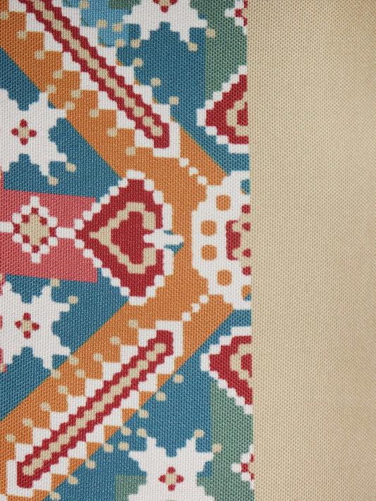 Cushion Cover Abstract Printed - Cotton Blend | Multicolor - 12x22in