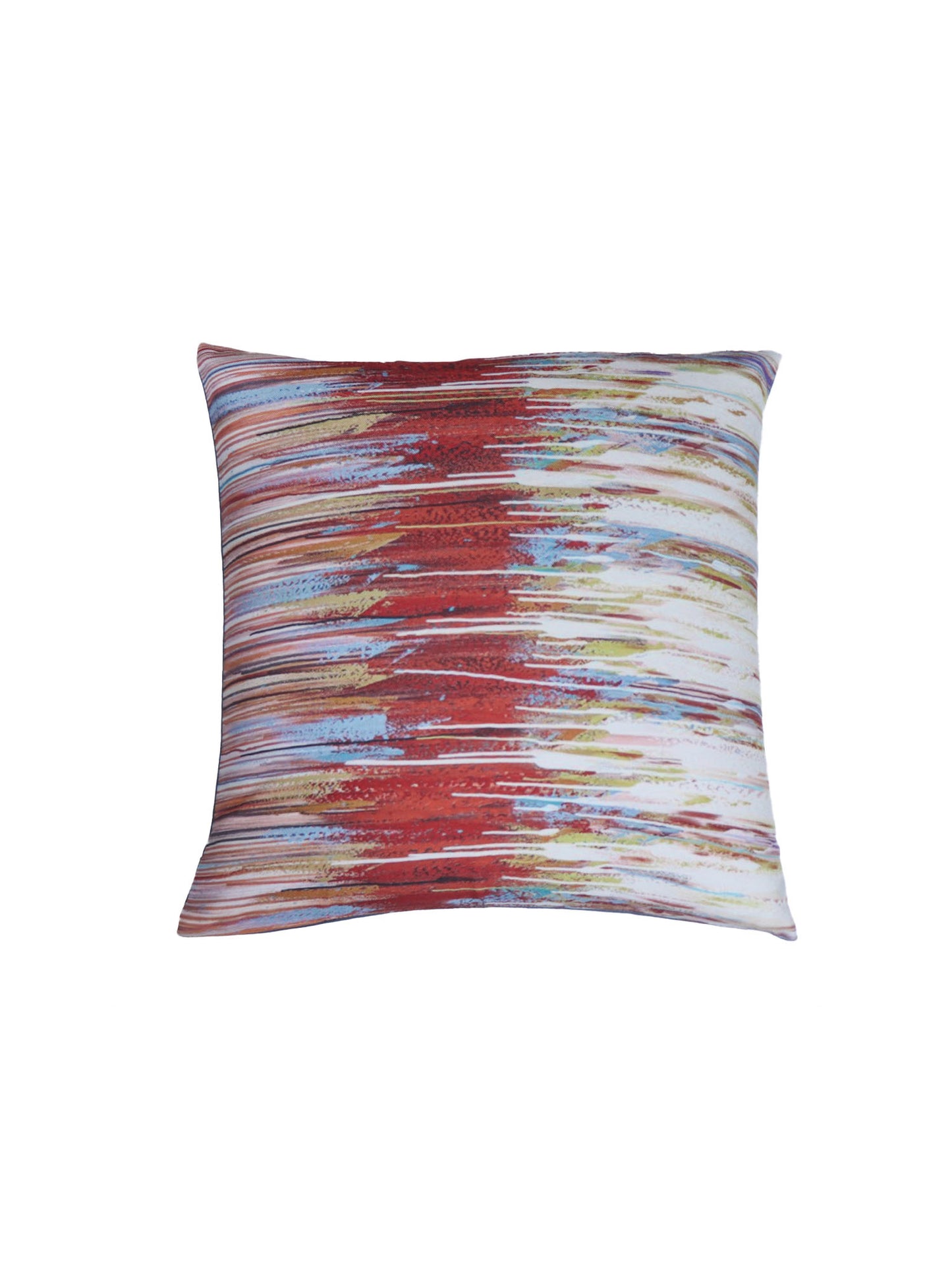 Cushion Cover with Printed Abstract Art - Polycanvas | Multicolor - 16x16in