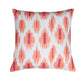 Cushion Cover with Modern Ikat Print with Hand Embroidery - Polycanvas | Multicolor - 16x16in