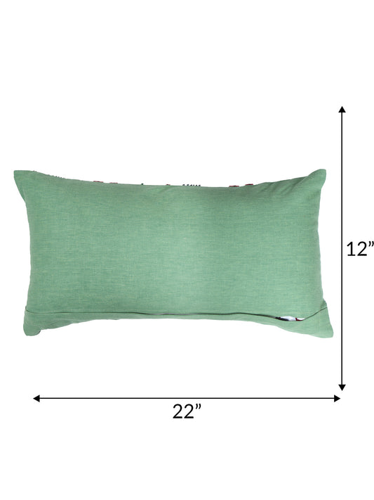 ZEBA World Christmas Cushion Cover for Sofa, Bed | Digital Printed Xmas Tree Candy Decoration - Polycanvas | Multicolor - 12x22in (30x56cm) (Pack of 1)