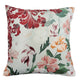 Cushion Cover with Digital Printed Floral with Embroidery - Polycanvas | Multicolor - 16x16in (40x40cm) (Pack of 1)