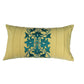 Hand Embroidered Cushion Cover - Luxe Collection | Sofa, Bedroom, Couch | Polycanvas Applique with Floral Embroidery and Moti Work- Yellow - 12x22 inch (30x55 cms) (Pack of 1)