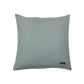 Beige & Blue Printed Cushion Cover with Ribbon Tie-Up | 16 Inch x 16 Inch | Cotton