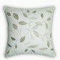 Hand Embroidered Luxe Collection Cushion Covers | Leave Embroidery Mint - 16x16 Inches