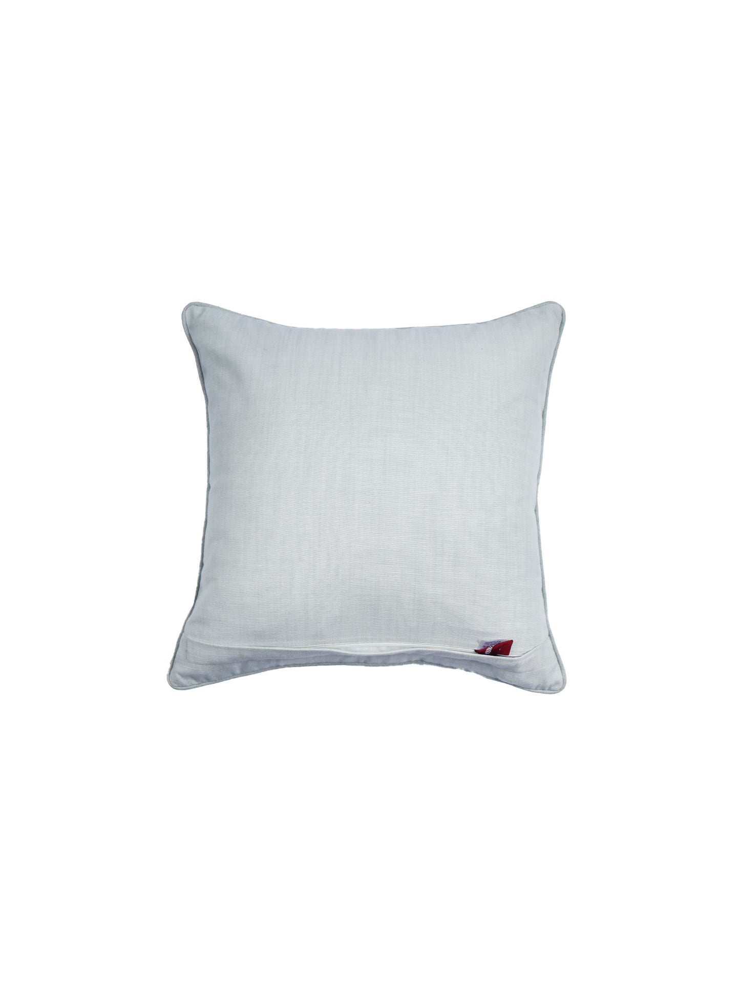 Hand Embroidered Luxe Collection Cushion Covers | Leave Embroidery Mint - 16x16 Inches