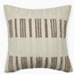 Hand Embroidered Luxe Collection Cushion Cover | Towel Embroidery Parallel Lines Off White - 16x16 Inches
