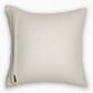 Hand Embroidered Luxe Collection Cushion Cover | Towel Embroidery Parallel Lines Off White - 16x16 Inches