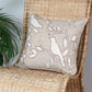 Hand Embroidered Luxe Collection Cushion Cover | Tree Leaves with Bird Applique Embroidery Off White - 16x16 Inches