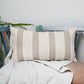 ZEBA Cushion Cover - Luxe Collection | Sofa, Bedroom, Couch | Patchwork with Frayed Edges | Grey - Poly Cotton | 12x22 inch (30x55 cms) (Pack of 1)
