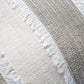 ZEBA Cushion Cover - Luxe Collection | Sofa, Bedroom, Couch | Patchwork with Frayed Edges | Grey - Poly Cotton | 12x22 inch (30x55 cms) (Pack of 1)