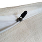 ZEBA Cushion Cover - Luxe Collection | Sofa, Bedroom, Couch | Patchwork with Frayed Edges | Grey - Poly Cotton | 12x22 inch (30x55 cms) (Pack of 1)