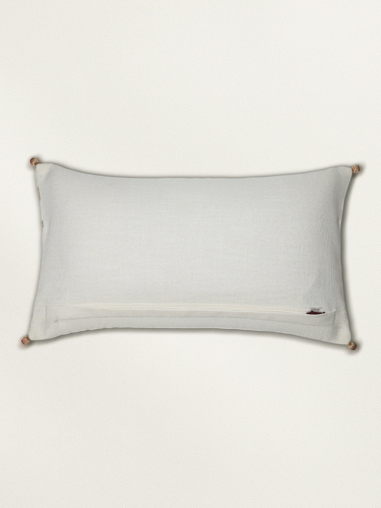 Hand Embroidered Cushion Cover | Aari (Towel Embroidery Linen 12x22 - 12x22 Inches