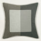 ZEBA Cushion Cover - Luxe Collection | Sofa, Bedroom, Couch | Patchwork | Grey - Poly Cotton | 16x16 inch (40x40 cms) (Pack of 1)
